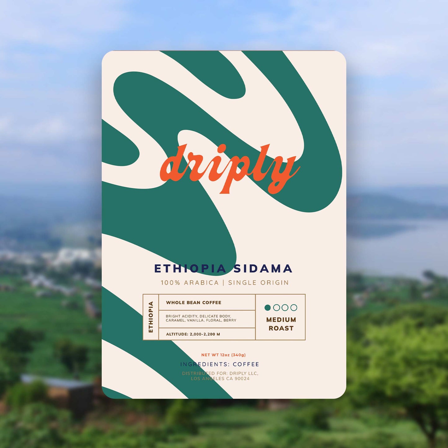 ETHIOPIA SIDAMA Med-Light roast Single Origin coffee